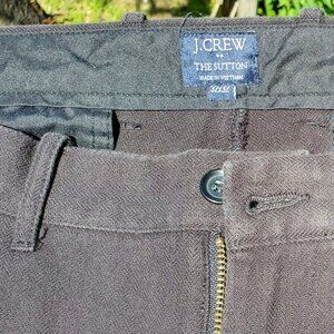 Black linen-like cotton j crew chinos